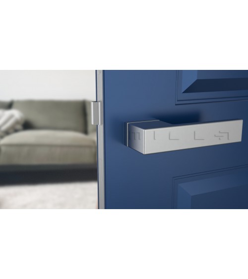 Satin chrome door handle CARLINA designer handle
