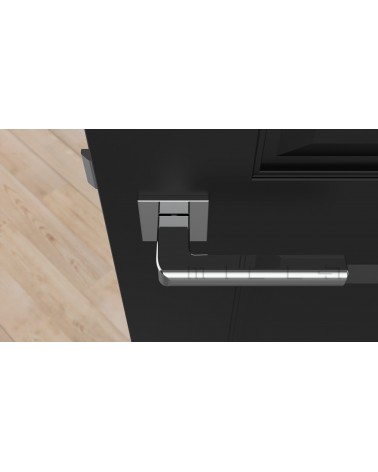 Contemporary SALICE door handle designer handle top view mounted on a door
