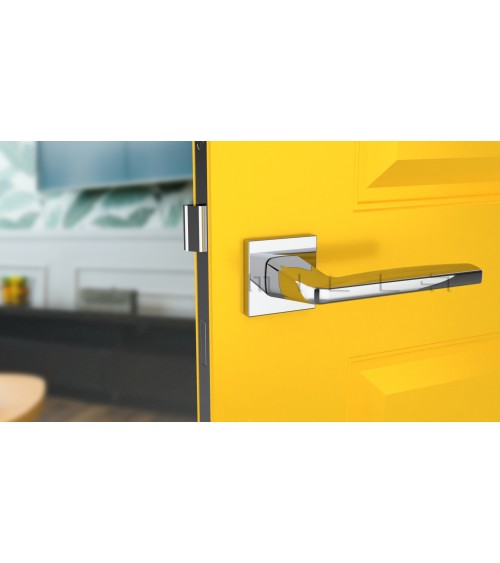 Polished chrome ERBA door handle designer handle