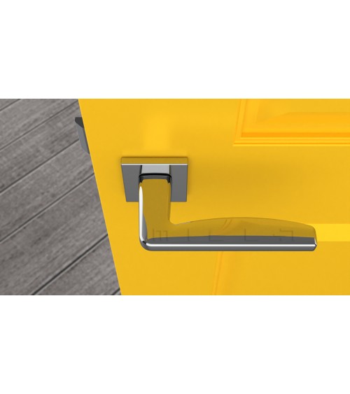Polished chrome ERBA door handle designer handle