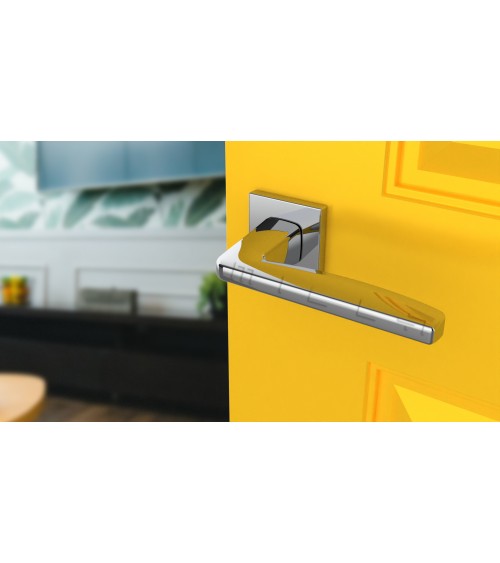 Polished chrome ERBA door handle designer handle