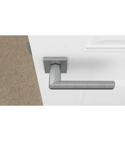 FRESIA satin chrome door handle designer handle
