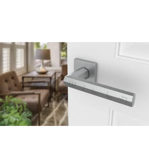 FRESIA satin chrome door handle designer handle