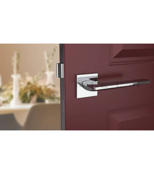 Polished chrome LUNARIA door handle designer handle