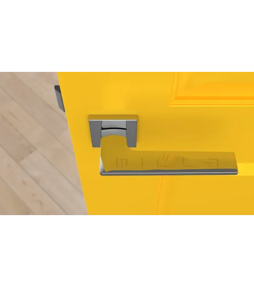 Polished chrome LUNARIA door handle designer handle