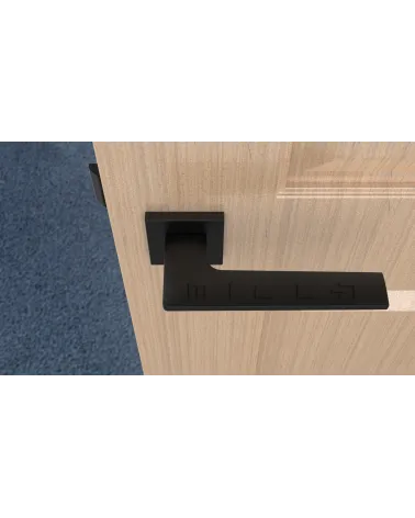 LUNARIA modern door handle design handle top view mounted on a door