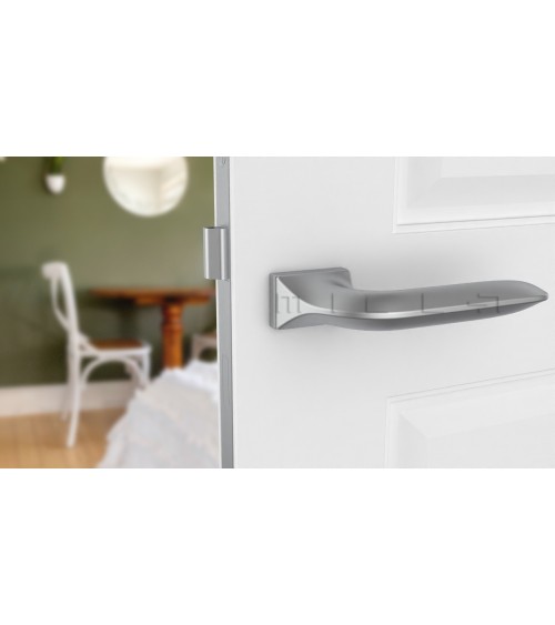 GLADIOLA satin chrome door handle design handle