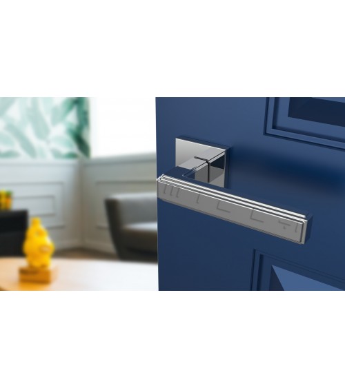 Polished chrome RAFLESIA door handle designer handle