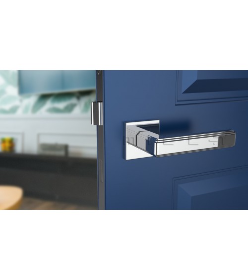 Polished chrome RAFLESIA door handle designer handle