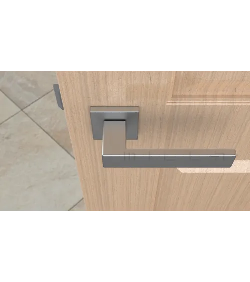 Satin chrome PINA door handle design handle
