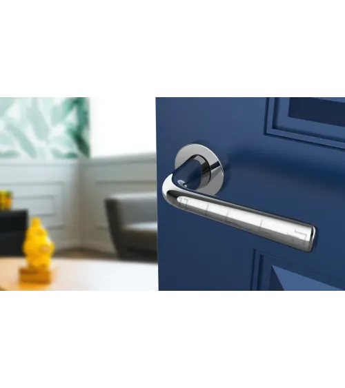 Polished chrome TULIPA interior door handle design