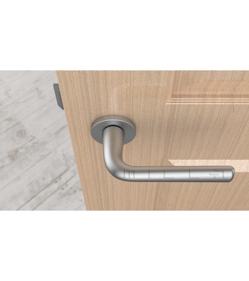 Satin chrome TULIPA interior door handle design