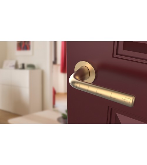 Matt gold TULIPA door handle interior door design
