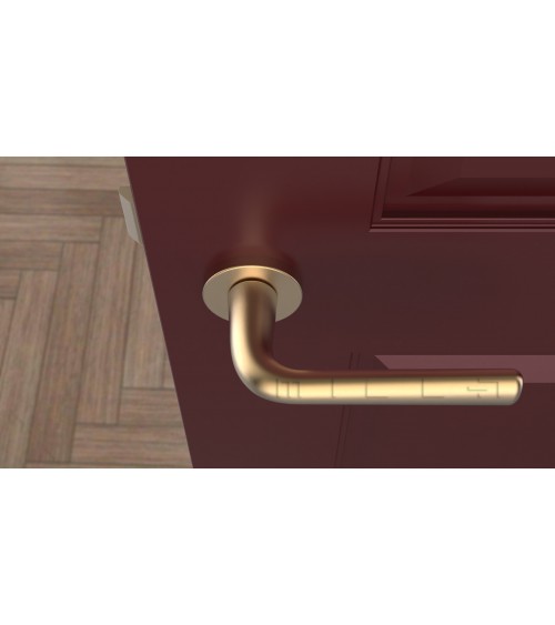 Matt gold TULIPA door handle interior door design