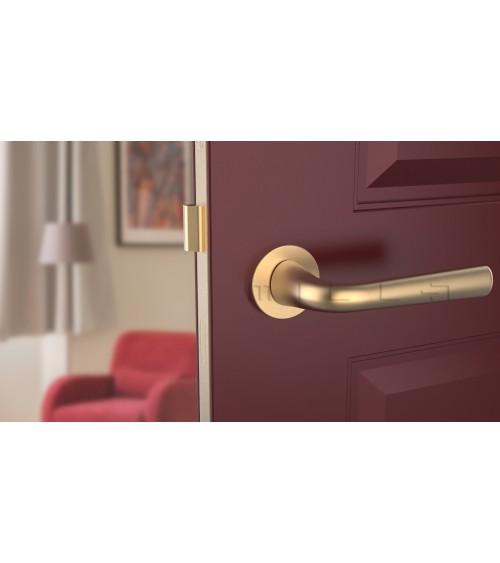Matt gold TULIPA door handle interior door design