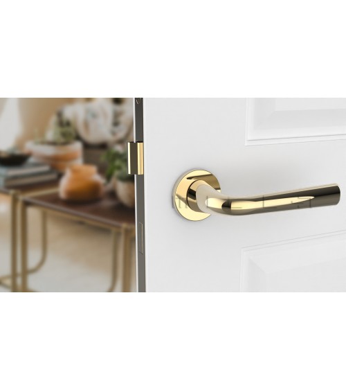 Polished gold TULIPA door handle interior door design