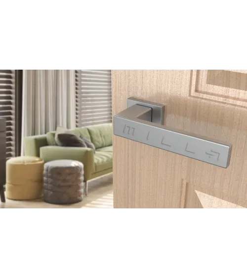 PINA satin chrome door handle designer handle