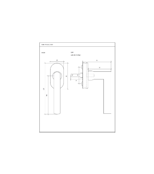 Stylised bronze 1920 window handle - design handle
