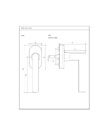 Stylised bronze 1920 window handle - design handle