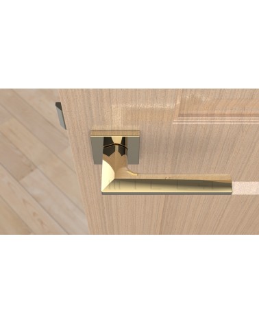 JASMINA modern door handle designer handle top view mounted on a door