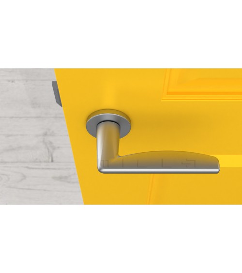 Satin chrome door handle LUNA designer handle