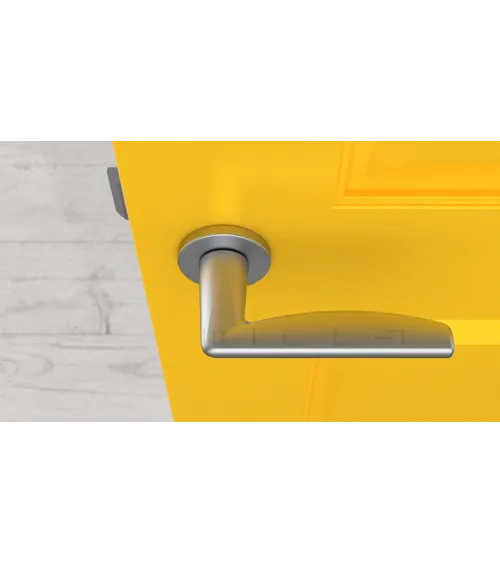 Satin chrome door handle LUNA designer handle