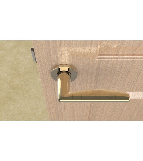 LUNA polished gold door handle handle design