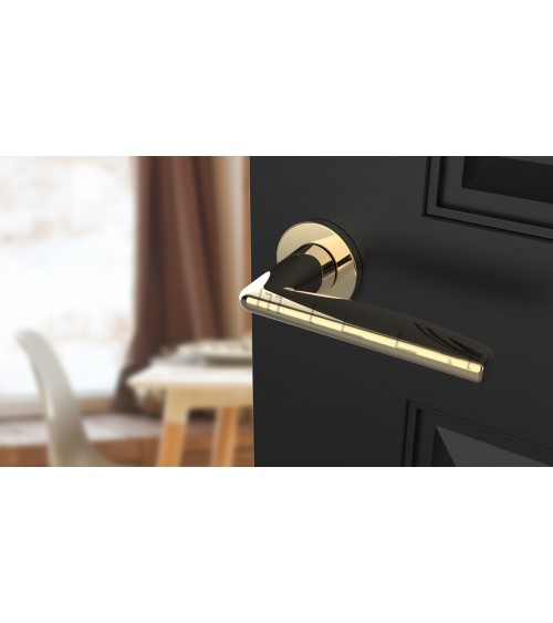 LUNA polished gold door handle handle design