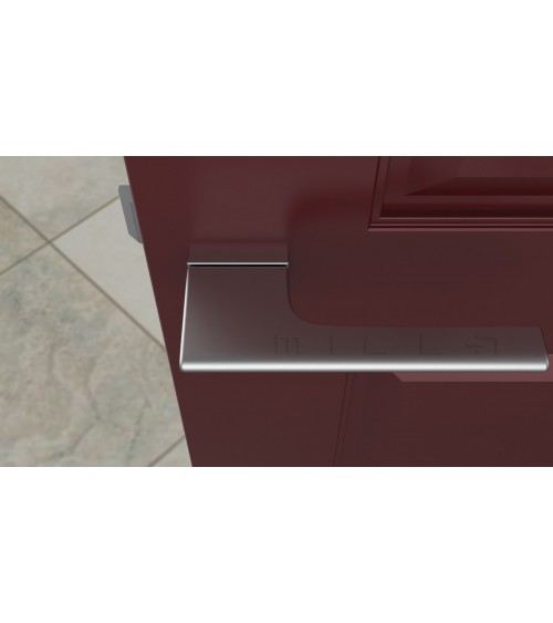 Satin chrome door handle LUPINA designer handle