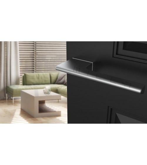 Satin chrome door handle LUPINA designer handle