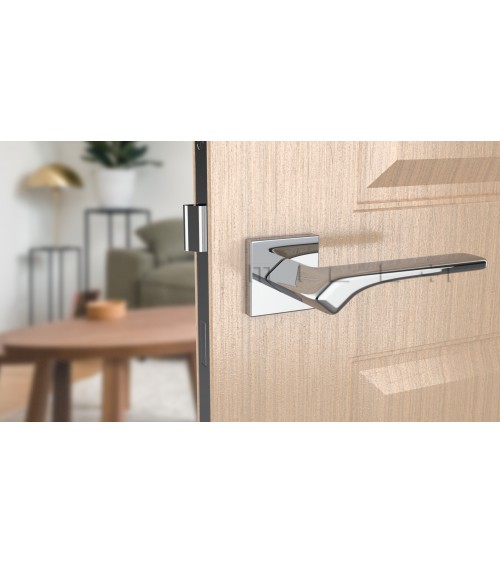 Polished chrome BERGERIA door handle designer hardware