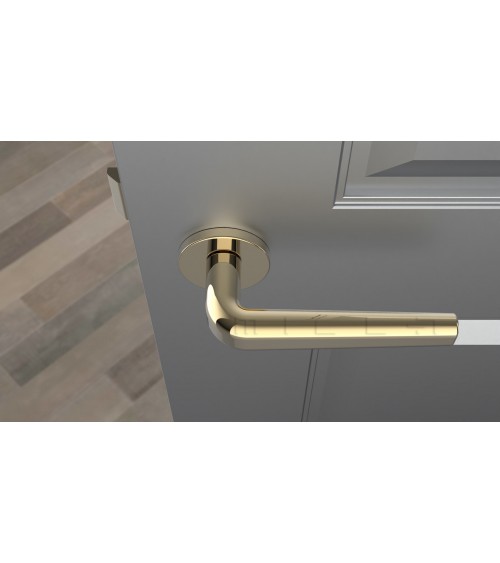 Polished gold INULLA door handle design handle