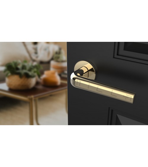 Polished gold INULLA door handle design handle