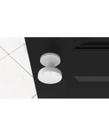 White door knob MESA Round mobile - designer handle