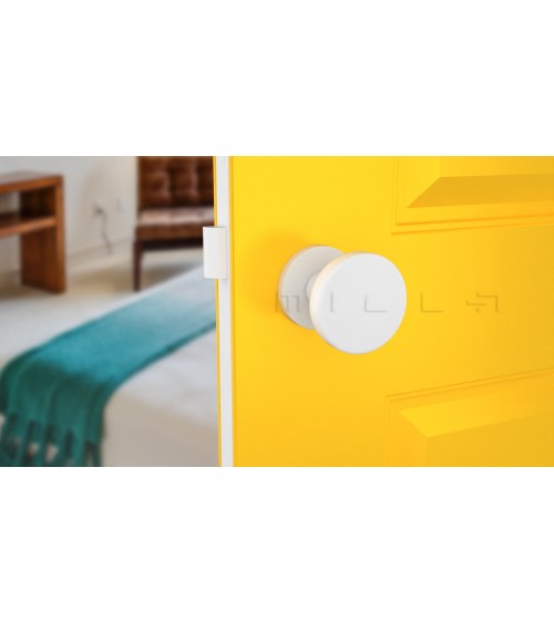 White MESA round mobile door knob - designer handle