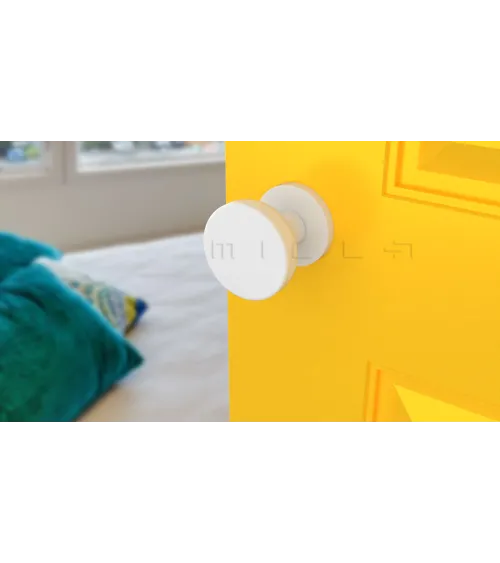 White MESA round mobile door knob - designer handle