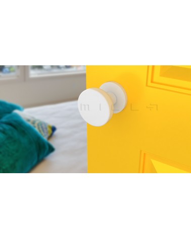 MESA White Round mobile door knob - designer handle