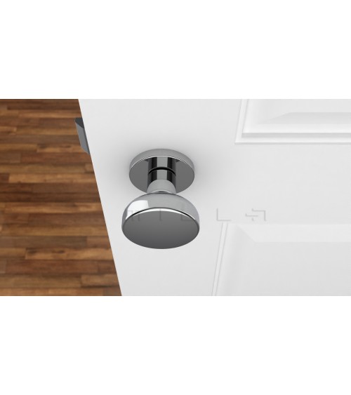Black MESA Round movable door knob - designer handle