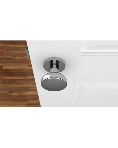 MESA Round Movable Polished Chrome Door Knob - designer handle