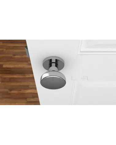 MESA Round Movable Polished Chrome Door Knob - designer handle