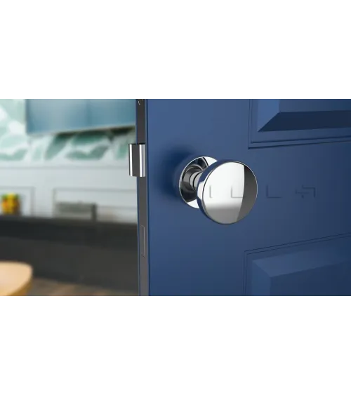 Black MESA Round movable door knob - designer handle