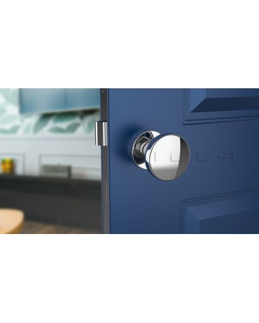 MESA Round Movable Polished Chrome Door Knob - designer handle