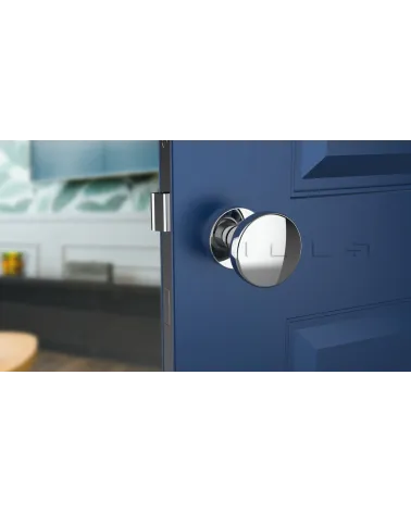 MESA Round Movable Polished Chrome Door Knob - designer handle