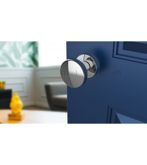 Black MESA Round movable door knob - designer handle