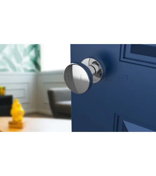 Black MESA Round movable door knob - designer handle
