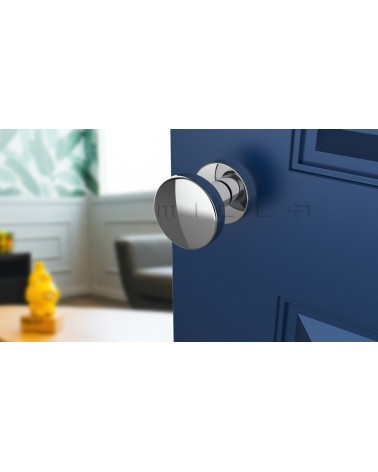 MESA Round Movable Polished Chrome Door Knob - designer handle