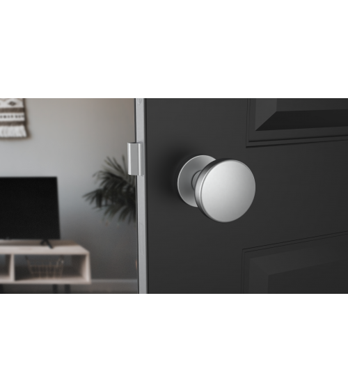 Black MESA round mobile door knob - designer handle