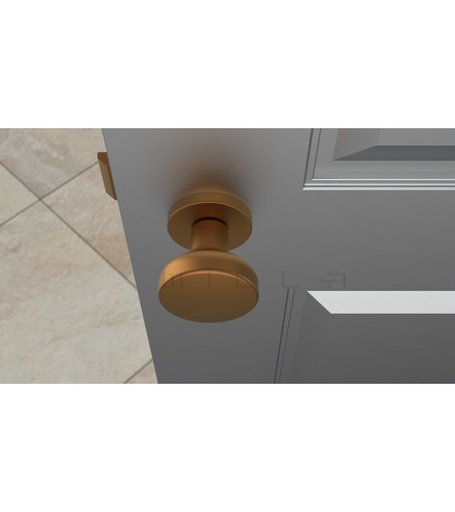 Black MESA Round movable door knob - designer handle