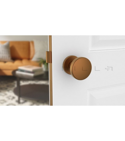 Black MESA Round movable door knob - designer handle