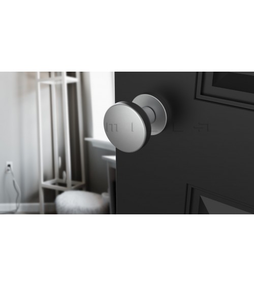 Black MESA round mobile door knob - designer handle